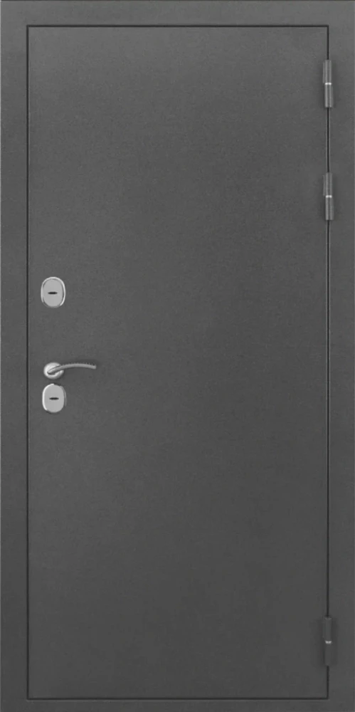 Входная дверь ДвериПРО L-Термо серебро Алиса (16мм, ПВХ софт грей, зеркало) DPRO200122 внешняя сторона