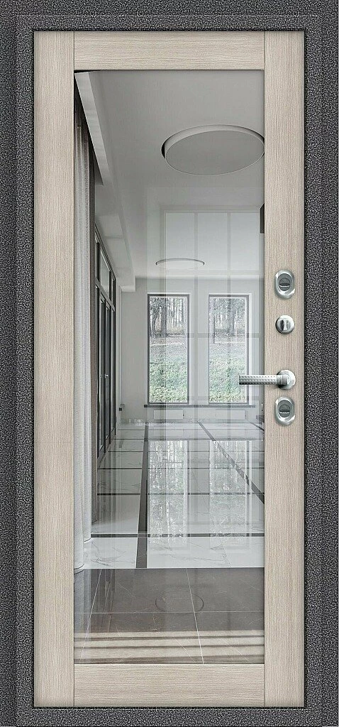 Входная дверь Thermo Bravo T 111.Б15 Антик Серебро/Cappuccino Veralinga BR4243 внутренняя сторона