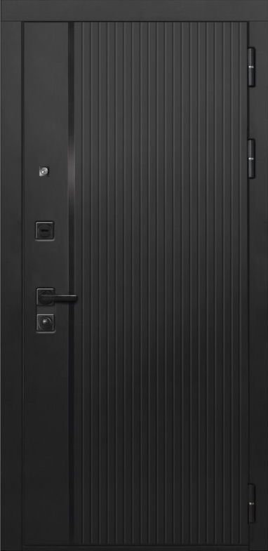 Входная дверь ДвериПРО L-45 Без фрезеровки Дуб арктик горизонт DPRO196708 внешняя сторона