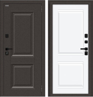 Дверь Браво Thermo Некст МФ/SBlack Старк шоколад/White Silk